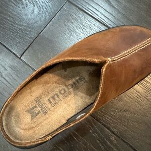 Mephisto Brown Leather Mules